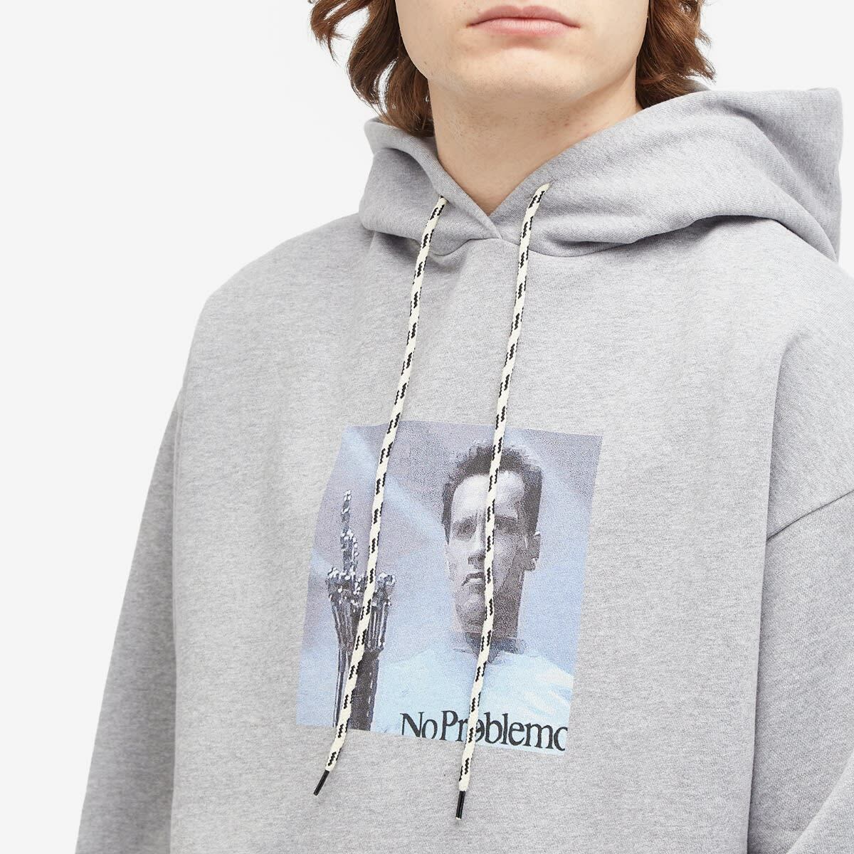 No Problemo Men's I'll Be Back Hoodie in Grey Marl