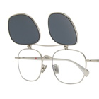 Kenzo Eyewear Men's Kenzo KZ40188U Sunglasses in Shiny Palladium/Green 