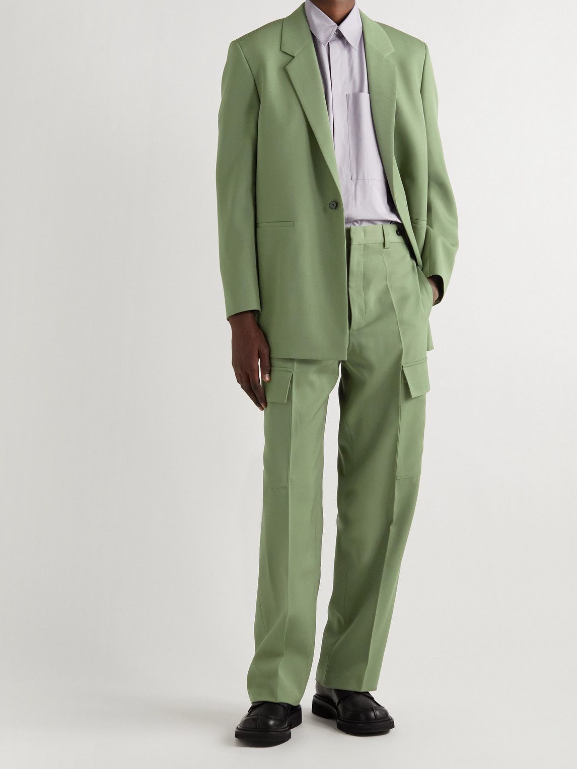 Jil Sander - Straight-Leg Wool-Twill Cargo Trousers - Green Jil Sander