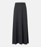 Lisa Yang Adrienne cotton and cashmere midi skirt