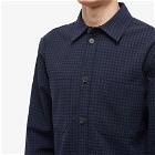 Wood Wood Men's Clive Wool Overshirt in Blue Check