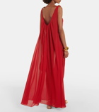 Adriana Degreas Holiday open-back chiffon maxi dress