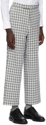 Thom Browne Gray & White Check Trousers