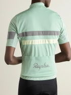Rapha - Brevet Logo-Print Mesh-Panelled Recycled Cycling Jersey - Blue