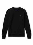 Noah - Core Logo-Embroidered Cotton-Jersey Sweatshirt - Black