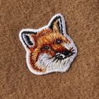 Maison Kitsuné Men's Fox Head Patch Wool Scarf in Beige