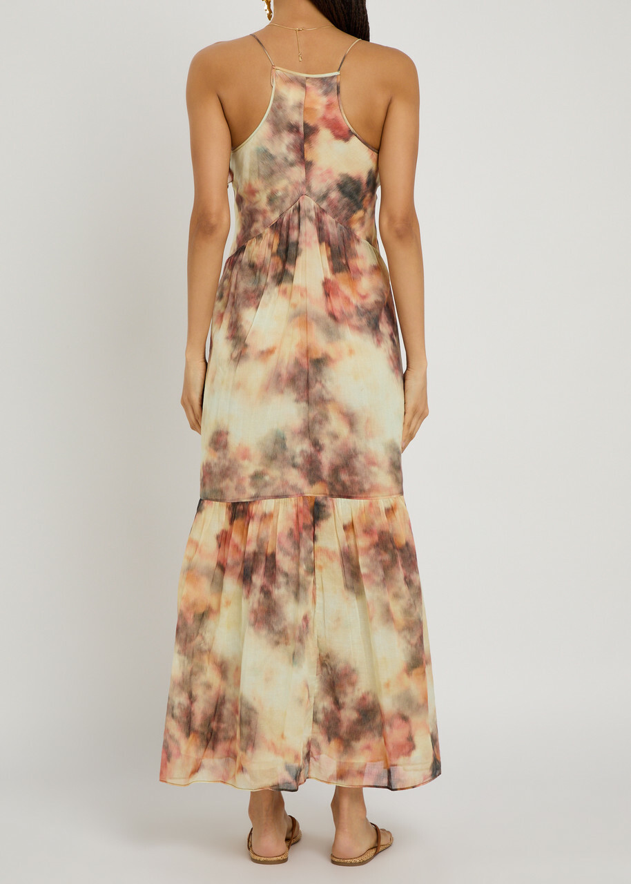 Isabel Marant étoile Vasmila Printed Cotton Maxi Dress Multicoloured