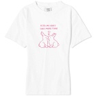 Vetements Women's Kissing Bunnies Fitted T-Shirt in White