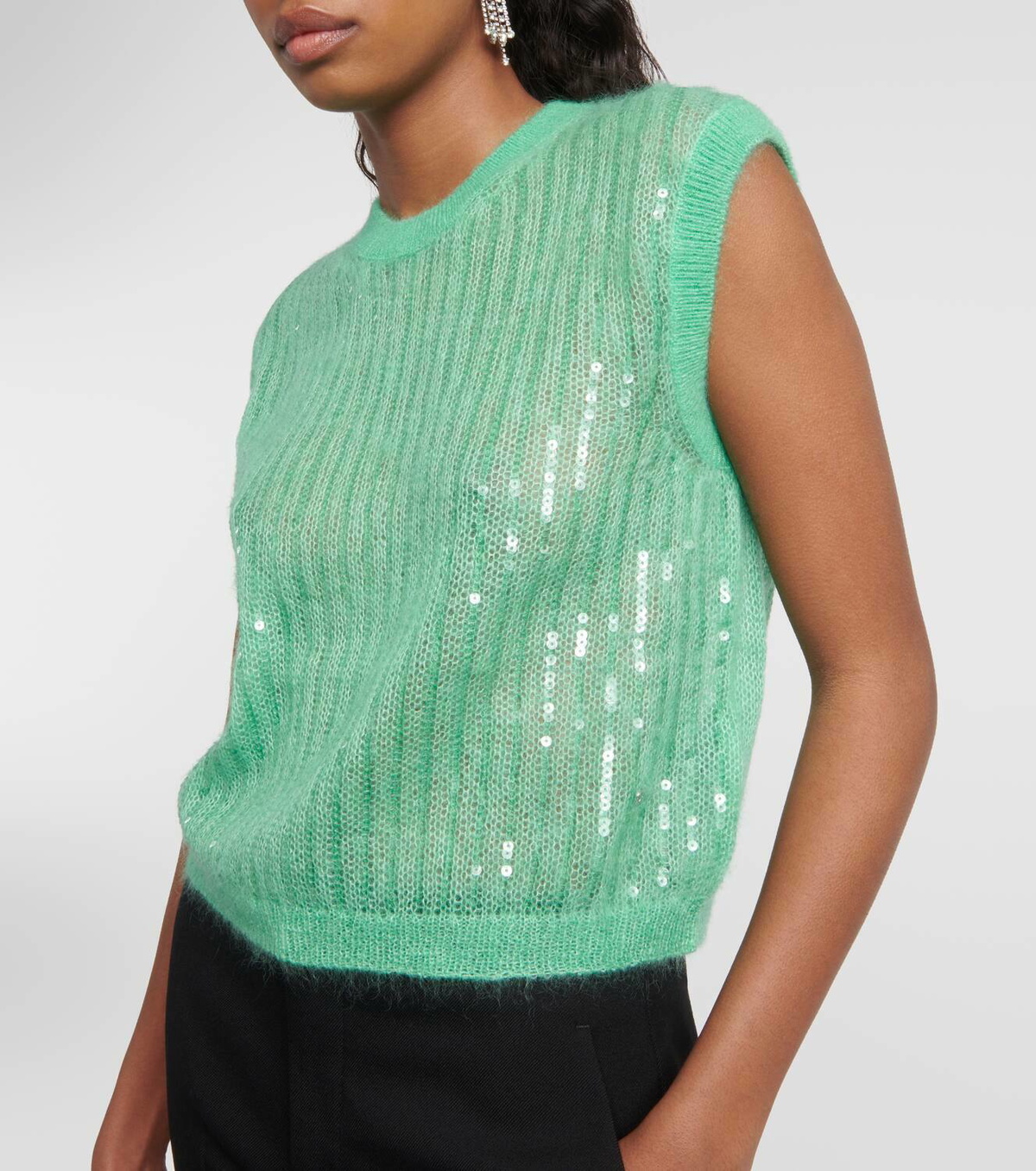 売れ筋商品お見逃しなく Gucci Mohair, silk, and wool top Gucci トップス