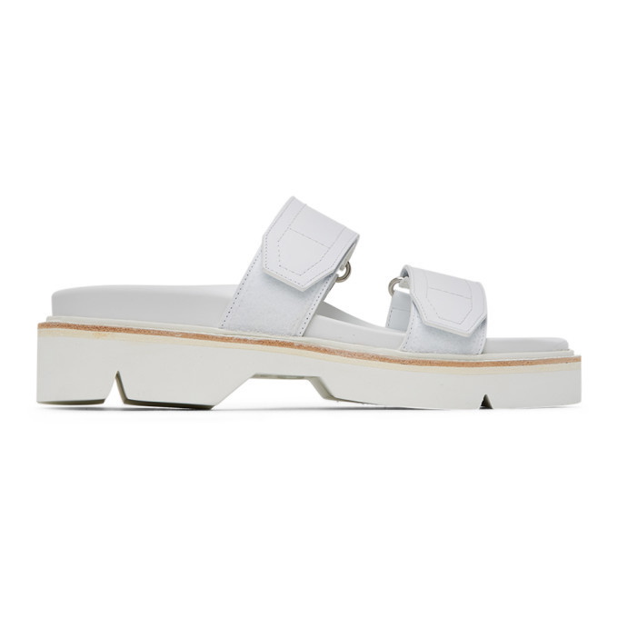 Photo: Dries Van Noten White Velcro Strap Sandals