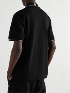 AMIRI - Logo-Embroidered Cotton-Piqué Polo Shirt - Black