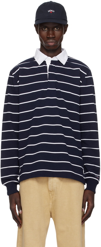 Photo: Noah Navy & White Classic Rugby Polo
