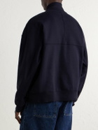 AGOLDE - Idris Cotton-Jersey Half-Zip Sweatshirt - Black