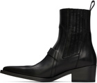 Rick Owens Black Tower Pointed Sliver Boots