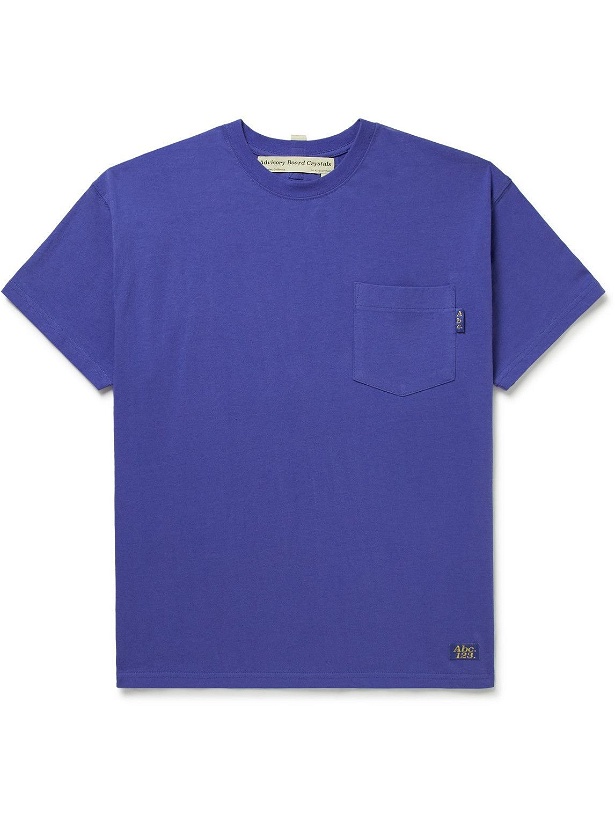 Photo: Abc. 123. - Logo-Appliquéd Cotton-Jersey T-Shirt - Blue