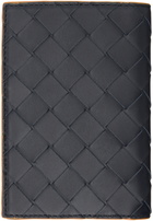 Bottega Veneta Navy Intrecciato Passport Holder