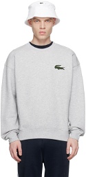 Lacoste Gray Crocodile Badge Sweatshirt