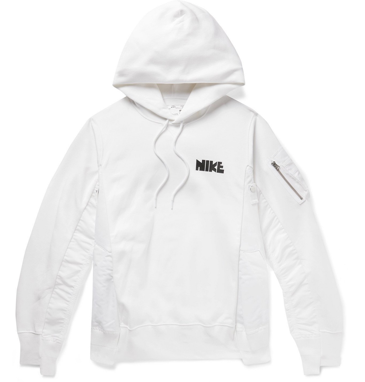 nike sacai hoodie in white