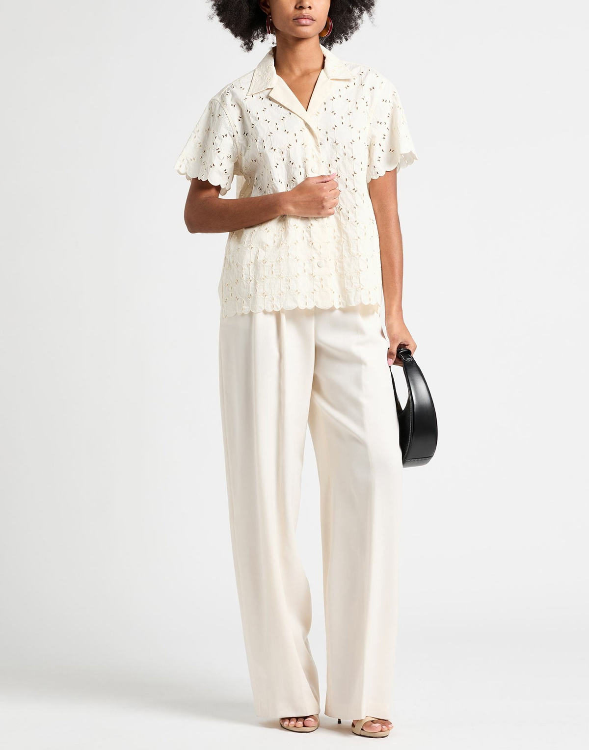 Moncler Womens Shirt Ivory
