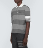 Thom Browne 4-Bar striped cotton polo shirt