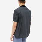 Sacai Men's Komon Print Short Sleeve Shirt in Black