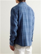 Faherty - Malibu Checked Organic Cotton-Flannel Shirt - Blue