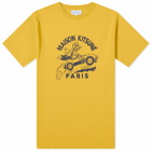 Maison Kitsuné Men's Racing Fox Comfort T-Shirt in French Mustard