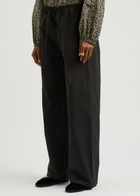 Matteau Wide-leg Cotton Trousers Black