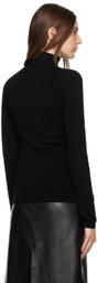 House of Dagmar Black Pinched Seam Turtleneck