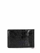 VERSACE - Croc Embossed Leather Wallet