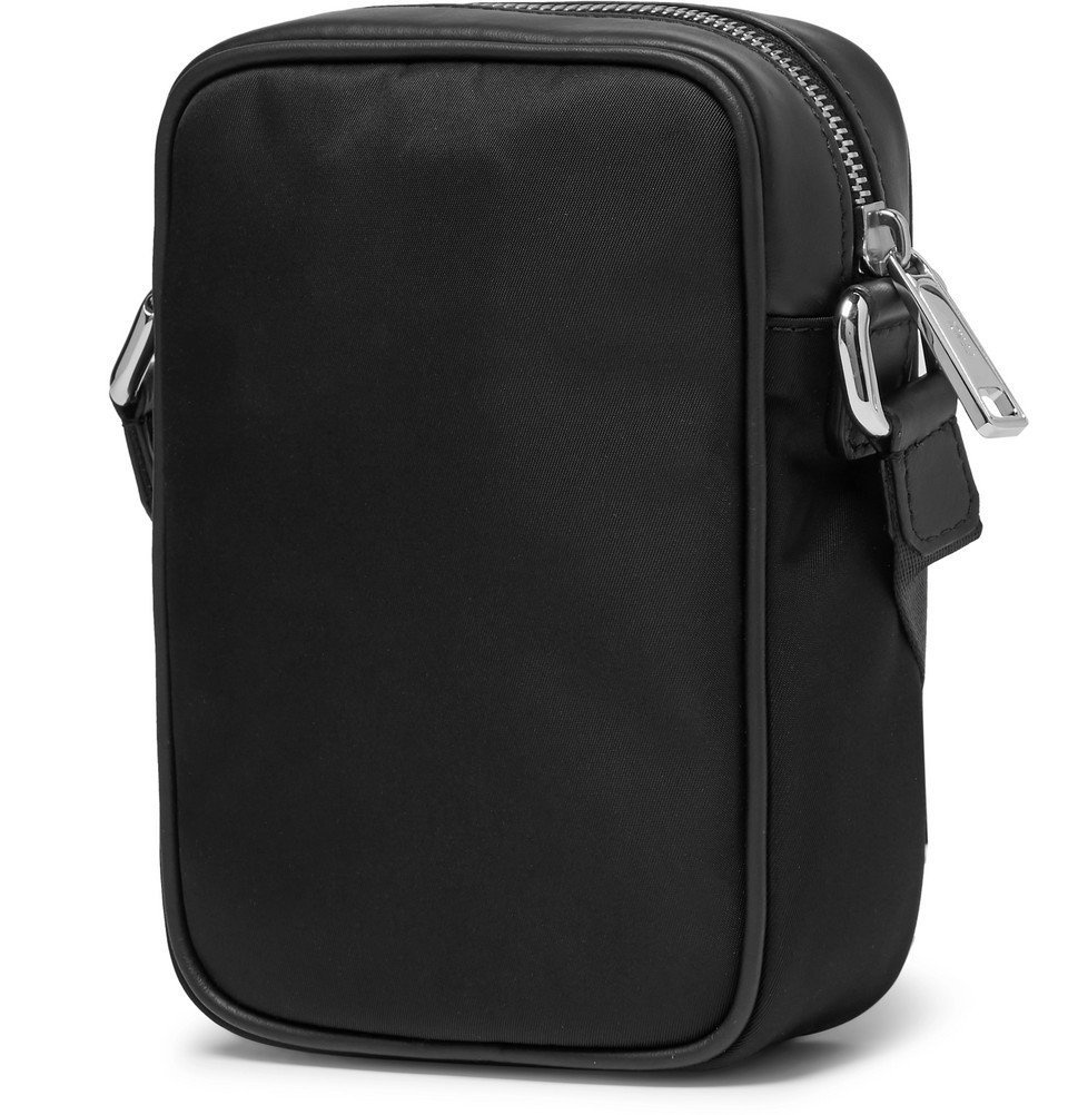 Fendi - Appliquéd Nylon and Leather Messenger Bag - Black Fendi