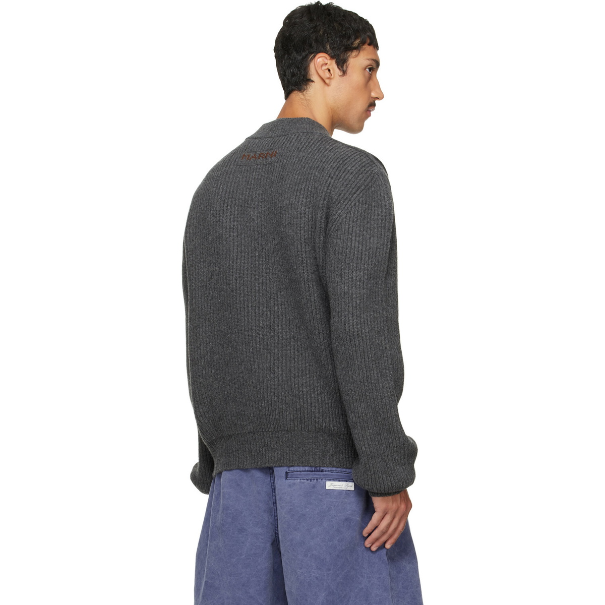 Marni Gray V Neck Sweater