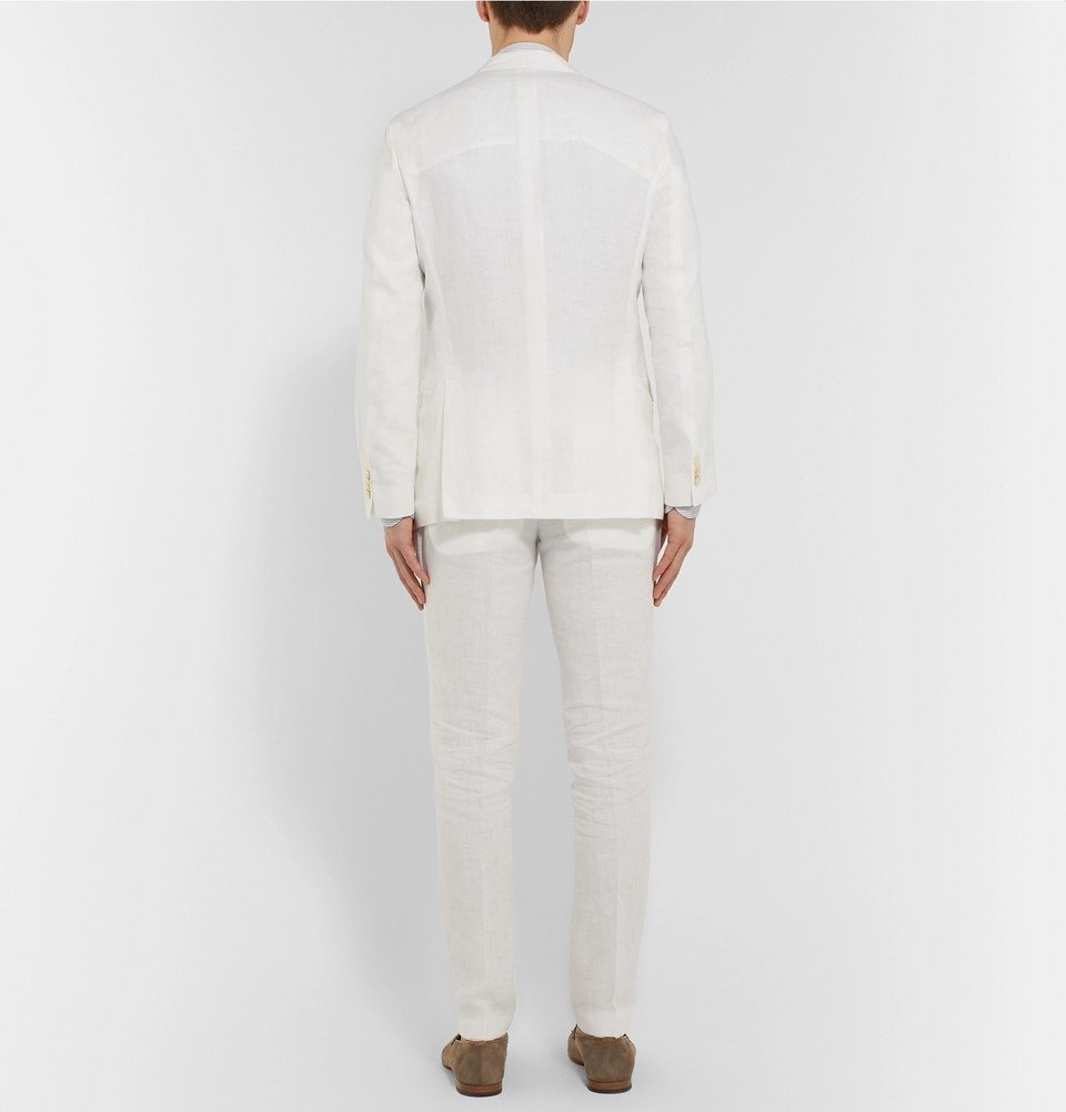 HolloMen's White Slim Fit Suit