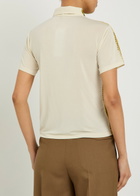 Maison Margiela Checked Stretch-jersey Polo Shirt Yellow Lemon