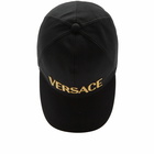 Versace Men's Logo Cap in Black/Gold