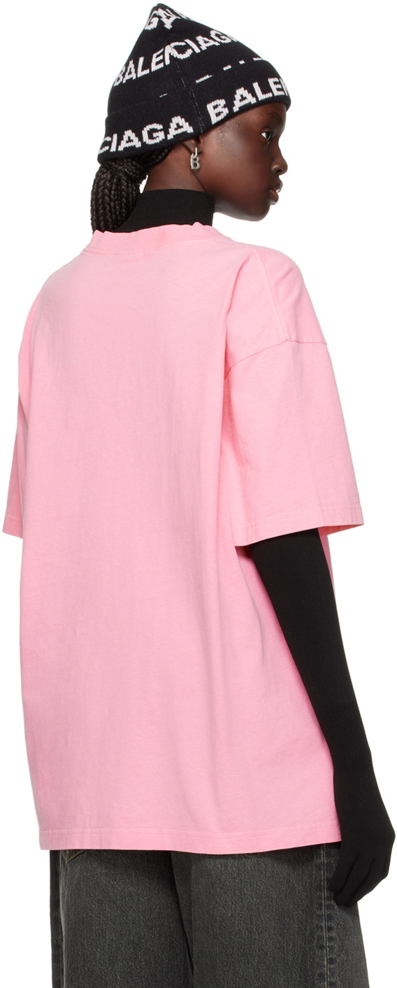 Tシャツ・カットソー BALENCIAGA PINK COTTON OVERSIZE T-SHIRT Balenciaga Unisex T-Shirt, Size M