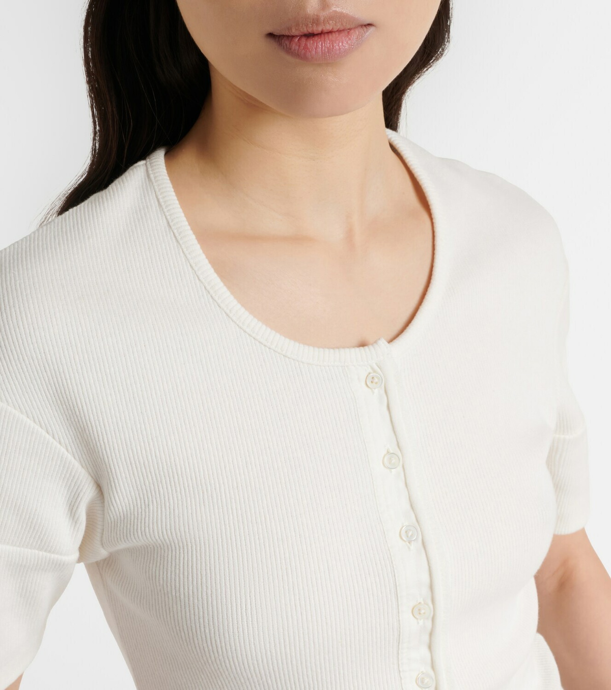 Lemaire Cotton and linen jersey Henley shirt
