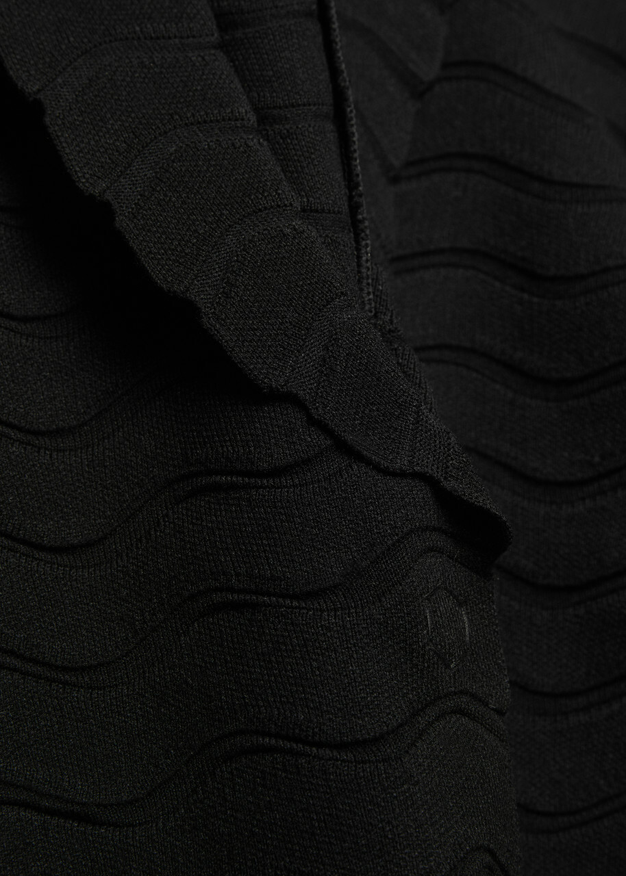 Emporio Armani Textured Close-knit Blazer Black