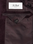De Petrillo - Posillipo Slim-Fit Cotton-Blend Corduroy Suit Jacket - Burgundy