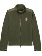 Moncler Grenoble - Logo-Appliquéd Shell-Trimmed Fleece Zip-Up Mid-Layer - Green