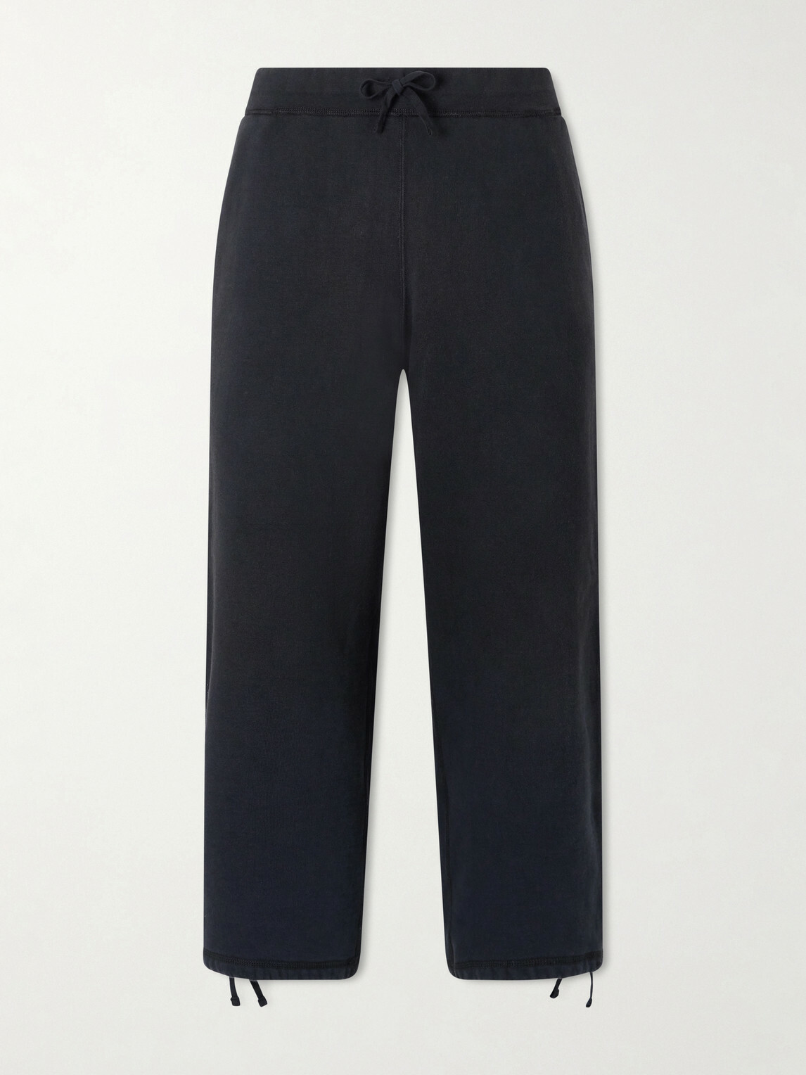 A.PRESSE - Vintage Straight-Leg Cotton Sweatpants - Black