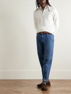 Polo Ralph Lauren - Logo-Embroidered Cotton-Piqué Half-Zip Sweater - Neutrals