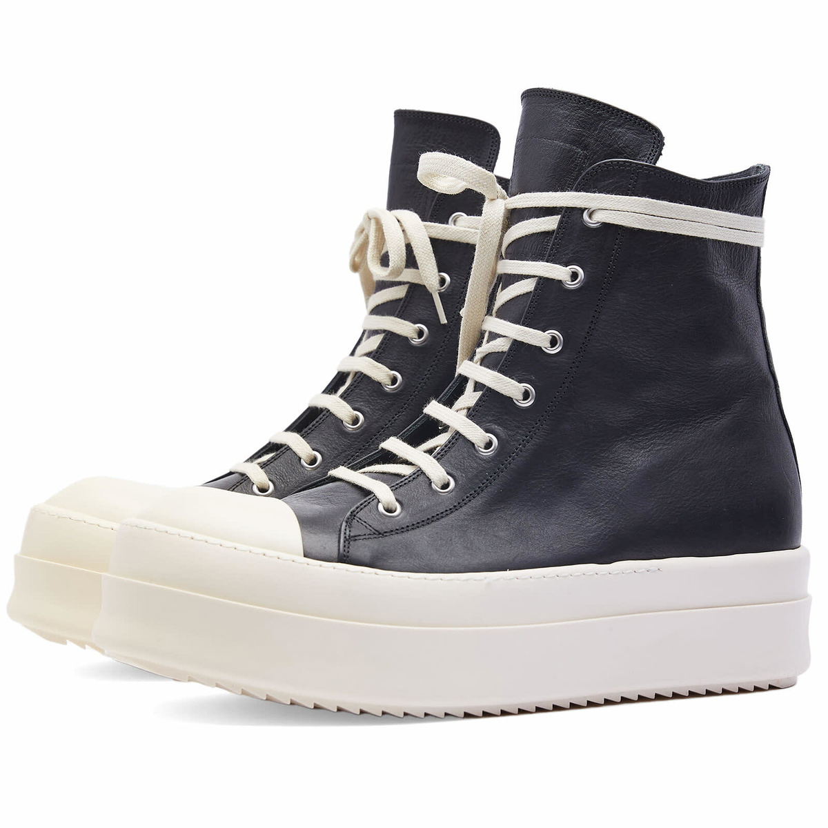 Rick Owens Men's Bumper Sneakers in Black/Milk Rick Owens