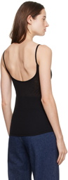Baserange Black Semi-Sheer Tank Top