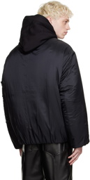 Wooyoungmi Black Zip Bomber Jacket