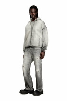 Diesel Hooded jacket in trompe l'oeil Jogg Jeans - Denim Jackets Mens in Grey