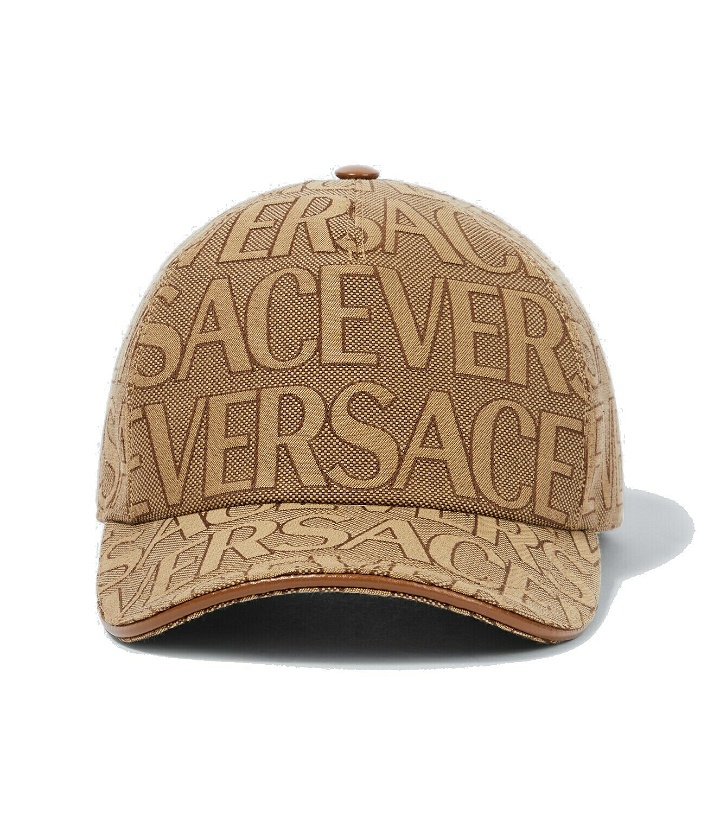 Photo: Versace Logo cotton canvas baseball cap