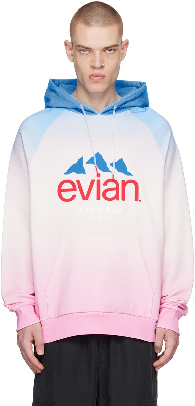 Photo: Balmain Pink Evian Edition Hoodie