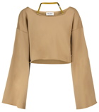 The Attico - One-shoulder cotton-blend sweatshirt