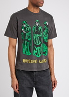 Warren Lotas Praying Druids Printed Cotton T-shirt Black